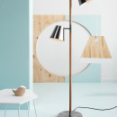 Lampa podłogowa Loft Rubi Leitmotiv satynowa LM978