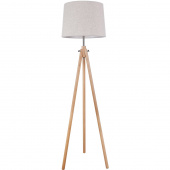 Lampa podłogowa na drewnianym trójnogu Calvin Maytoni Modern Z177-FL-01-BR
