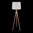 Lampa podłogowa na drewnianym trójnogu Calvin Maytoni Modern Z177-FL-01-BR