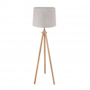 Lampa podłogowa na drewnianym trójnogu Calvin Maytoni Modern Z177-FL-01-BR