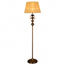Lampa podłogowa patynowana podstawa i złoty abażur Adonis Candellux 51-27542
