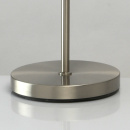 Lampa podłogowa satynowo-niklowa podstawam szary abażur MW-LIGHT Megapolis 634042101