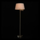 Lampa podłogowa satynowo-niklowa podstawam szary abażur MW-LIGHT Megapolis 634042101