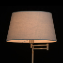 Lampa podłogowa satynowo-niklowa podstawam szary abażur MW-LIGHT Megapolis 634042101