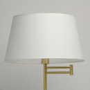 Lampa podłogowa satynowo-złota podstawa, biały klosz MW-LIGHT Megapolis 634042201