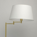 Lampa podłogowa satynowo-złota podstawa, biały klosz MW-LIGHT Megapolis 634042201