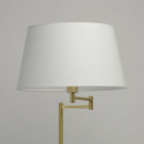 Lampa podłogowa satynowo-złota podstawa, biały klosz MW-LIGHT Megapolis 634042201