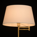 Lampa podłogowa satynowo-złota podstawa, biały klosz MW-LIGHT Megapolis 634042201