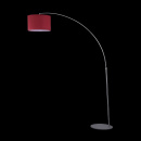 Lampa podłogowa wędka z czerwonym kloszem Nevada Maytoni Modern Z328-FL-01-CH