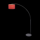 Lampa podłogowa wędka z czerwonym kloszem Nevada Maytoni Modern Z328-FL-01-CH