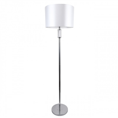 Lampa podłogowa z białym kloszem, chromowana podstawa Ontario MW-LIGHT Elegance 692041601