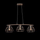 Lampa potrójna wisząca - klatki geometryczne na żarówki Soprano Maytoni T432-PL-03-G