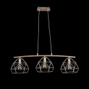 Lampa potrójna wisząca - klatki geometryczne na żarówki Soprano Maytoni T432-PL-03-G