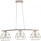 Lampa potrójna wisząca - klatki geometryczne na żarówki Soprano Maytoni T432-PL-03-G