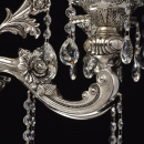 Lampa srebrna wisząca do salonu z kryształami MW-LIGHT Classic 482015606