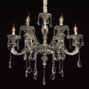 Lampa srebrna wisząca do salonu z kryształami MW-LIGHT Classic 482015606