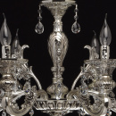 Lampa srebrna wisząca do salonu z kryształami MW-LIGHT Classic 482015606