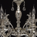 Lampa srebrna wisząca do salonu z kryształami MW-LIGHT Classic 482015606