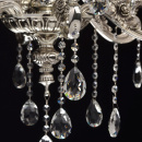 Lampa srebrna wisząca do salonu z kryształami MW-LIGHT Classic 482015606