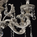 Lampa srebrna wisząca do salonu z kryształami MW-LIGHT Classic 482015606