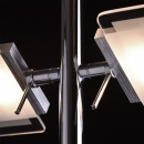 Lampa stojąca, chromowana, cztery reflektory LED MW-Light Techno 160 cm - wycofa 675040404