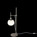 Lampa stołowa, biała kula na niklowanej podstawie Erich Maytoni Modern MOD221-TL-01-N