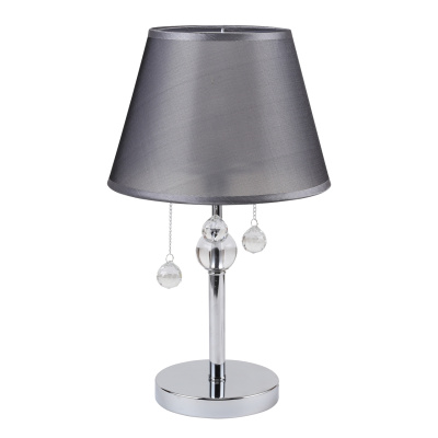 Lampa stołowa chromowana z szarym kloszem Federica MW-LIGHT Elegance 684031401