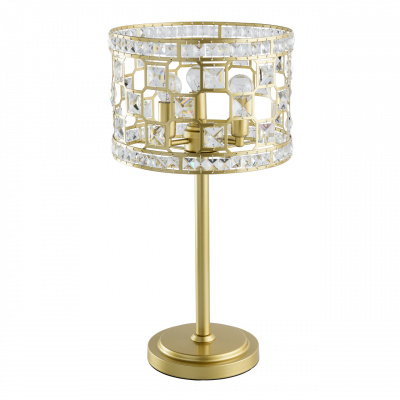 Lampa stołowa klasyczna, złota podstawa, 3-żarówki, kryształy MW-LIGHT Crystal 121031703
