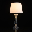 Lampa stołowa kryształowa podstawa i biały abażur MW-LIGHT Elegance 355034101