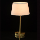 Lampa stołowa satynowo-złota podstawa, biały klosz MW-LIGHT Megapolis 634032401