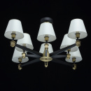 Lampa sufitowa 8-ramienna czarna z antycznym mosiądzem MW-LIGHT Classic 700013408