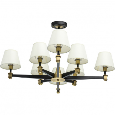 Lampa sufitowa 8-ramienna czarna z antycznym mosiądzem MW-LIGHT Classic 700013408