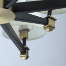 Lampa sufitowa 8-ramienna czarna z antycznym mosiądzem MW-LIGHT Classic 700013408