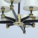 Lampa sufitowa 8-ramienna czarna z antycznym mosiądzem MW-LIGHT Classic 700013408