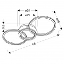Lampa sufitowa - awangardowy plafon okręgi LED Rodos Apeti A0015-130