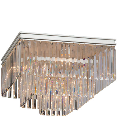 Lampa sufitowa biała z kryształami Vitaluce VE5147-0/4+4+1PL