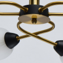 Lampa sufitowa białe klosze, czarno-miedziana podstawa Olympia MW-LIGHT 638018406