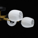 Lampa sufitowa białe klosze, czarno-miedziana podstawa Olympia MW-LIGHT 638018406