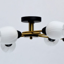 Lampa sufitowa białe klosze, czarno-miedziana podstawa Olympia MW-LIGHT 638018406