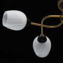 Lampa sufitowa białe klosze, czarno-miedziana podstawa Olympia MW-LIGHT 638018406