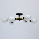 Lampa sufitowa białe klosze, czarno-miedziana podstawa Olympia MW-LIGHT 638018406