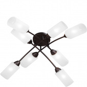 Lampa sufitowa białe klosze na brązowych ramionach Vitaluce VE4188-7/8PL