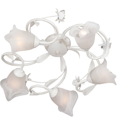 Lampa sufitowa białe kwiaty i klosze Vitaluce VE1538-0/5PL