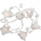 Lampa sufitowa białe kwiaty i klosze Vitaluce VE1538-0/5PL