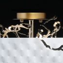 Lampa sufitowa bialo-zlota Carmen RegenBogen Megapolis 394011316