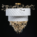 Lampa sufitowa bialo-zlota Carmen RegenBogen Megapolis 394011316