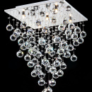 Lampa sufitowa chromowana podstawa i zwisające kryształy Swirl Maytoni Modern MOD217-40-N