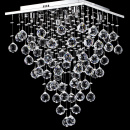 Lampa sufitowa chromowana podstawa i zwisające kryształy Swirl Maytoni Modern MOD217-40-N