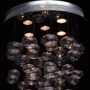 Lampa sufitowa chromowana z ozdobnymi wisiorkami MW-LIGHT Megapolis 464011605