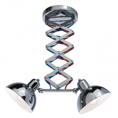 Lampa sufitowa chromowana z regulowaną wysokością - podwójna MW-LIGHT Loft 691012502